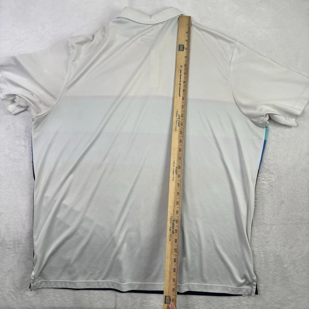 Adidas Cocotal Punta Cana Climacool White Short Sleeve Collared Polo Shirt 2XL